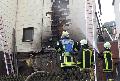 Außenfassade eines Wohnhauses in Eitelborn fängt Feuer