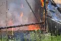 Rheinbreitbach: Holzstapel in Brand gesetzt