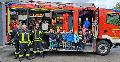 Ranzenbande der Kita St. Antonius besucht die freiwillige Feuerwehr Oberlahr
