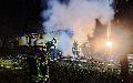 AKTUALISIERT: Grobrand in Unkel - Brennender Arbeitszug forderte Feuerwehren heraus