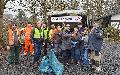 Trotz Regen und Schneeschauer erfolgreiche Müllsammelaktion in Windhagen