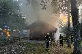 Drama am Abend: Weiherh�tte in Weroth durch Brand zerst�rt