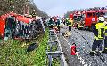 Sattelzug kam auf A 3 vor der Anschlussstelle Diez von der Fahrbahn ab