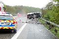 Wohnmobil umgekippt  Fahrer verletzt