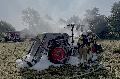 Traktorbrand bei Buchholz-Wallau: Atemschutztrupps wurden eingesetzt