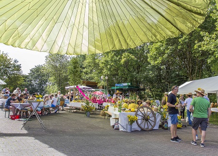 Tafeln unterm Schirm: Gelungenes Dorffest mit besonderem Flair 