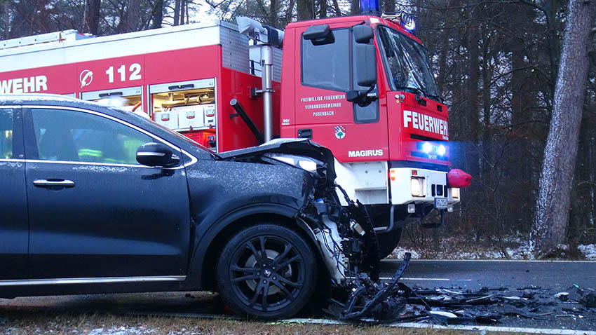 Feuerwehren VG Puderbach bei zwei Unfllen gefordert