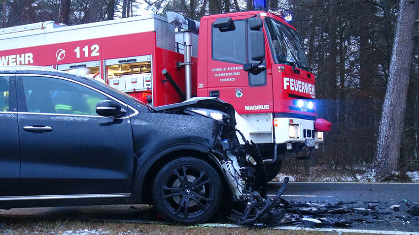 Unfall bei Lautzert. Video: Wolfgang Tischler