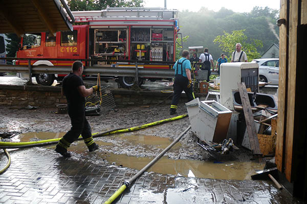 Unwettereinsatz am 21. Juli 2016. Foto: Feuerwehr Vettelscho