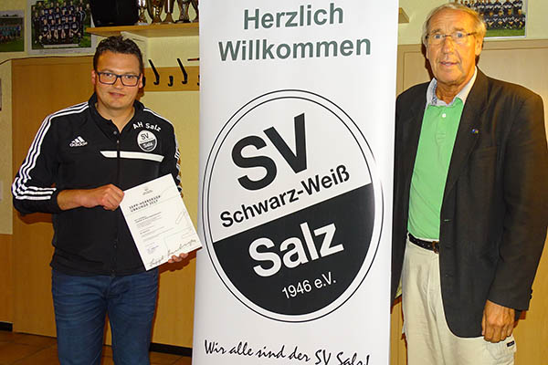 SV Salz wurde Sepp-Herberger-Urkunde verliehen