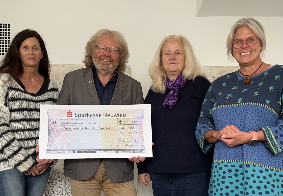 v.l.: Claudia Bramstedt (KSD), Rdiger Hof (VDK), Kerstin Mller (KSD), Michaela Seuser (VDK) (Foto: Kinderschutzdienst Neuwied)