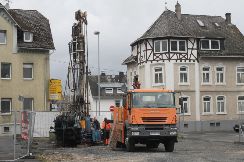 Neubau VG-Haus Montabaur: Bohrungen zur Baugrunduntersuchung 