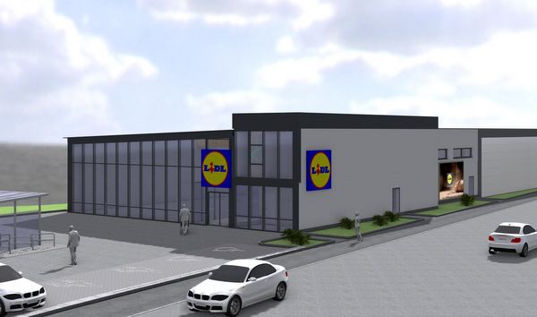 In Mudersbach entsteht bis zum Jahresende ein neuer Lidl-Markt. (Foto/Grafik: Bildrechte: Ratisbona Handelsimmobilien)