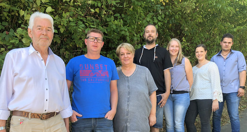 Der vernderte Vorstand der Wissener Karnevalsgesellschaft: (von links) Klaus C. Schwamborn, Michael Weitershagen, Susanne Stendenbach-Ebach, Daniel Merkel, Luisa Hollmann, Lisa Trapp und Robin Stricker. (Foto: KG Wissen) 