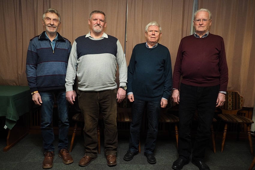 Das geschftsfhrende Vorstandsteam (v.l.n.r.) Josef Bleeser (Teamleiter), Peter Wulf (Geschftsfhrer), Otmar Rosenthal (stellv. Kassierer), Hans-Peter Rdder (Kassierer), nicht im Bild Franz-Josef Mockenhaupt (stellv. Teamleiter) (Foto: Bernd Nilius)