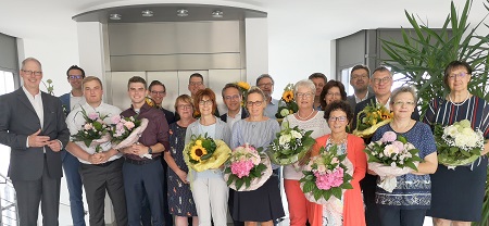 Es gab viele Ehrungen bei der Westerwald Bank. (Foto: Westerwald Bank) 