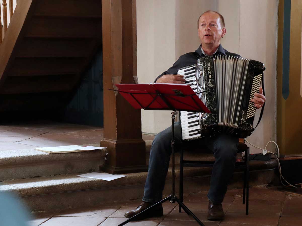 Der Organist der Gemeinde, Wolfgang Stahl. (Foto: Rdiger Stein)
