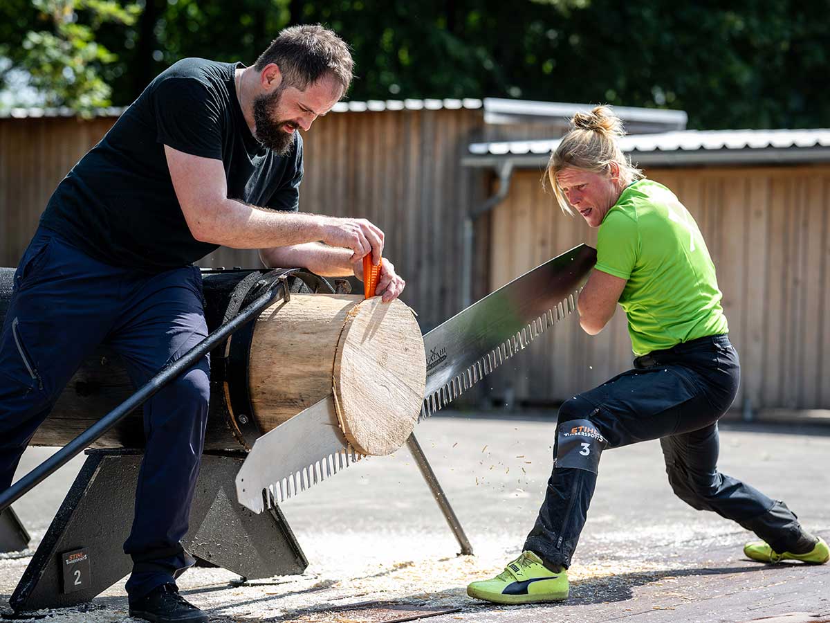 Alrun Uebing lieferte ab. (Foto: STIHL TIMBERSPORTS)