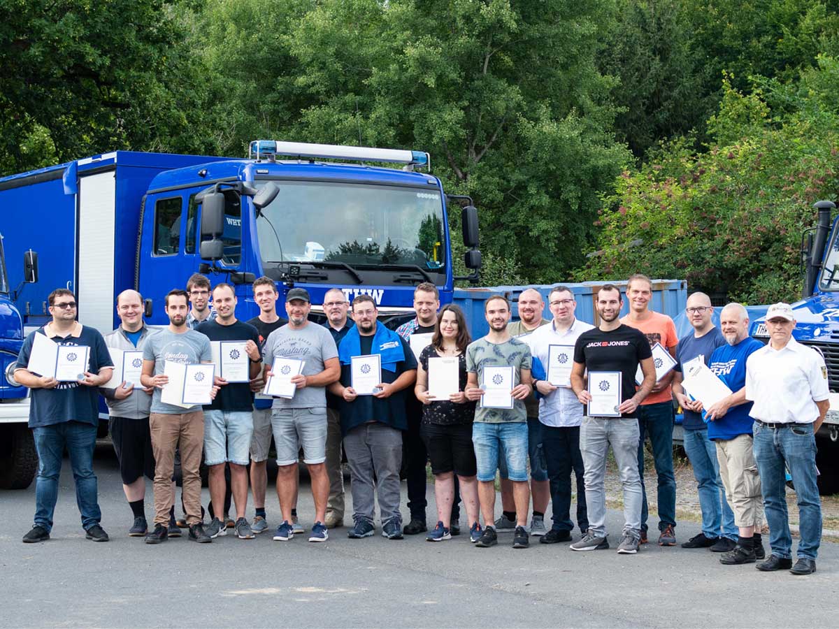Viele Ehrungen beim Sommerfest des THW Westerburg. (Foto: THW Westerburg)