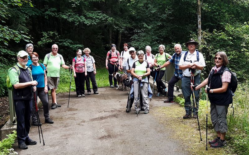 Bad Marienberger Wanderer am Biberweiher Wlferlingen. Foto: privat