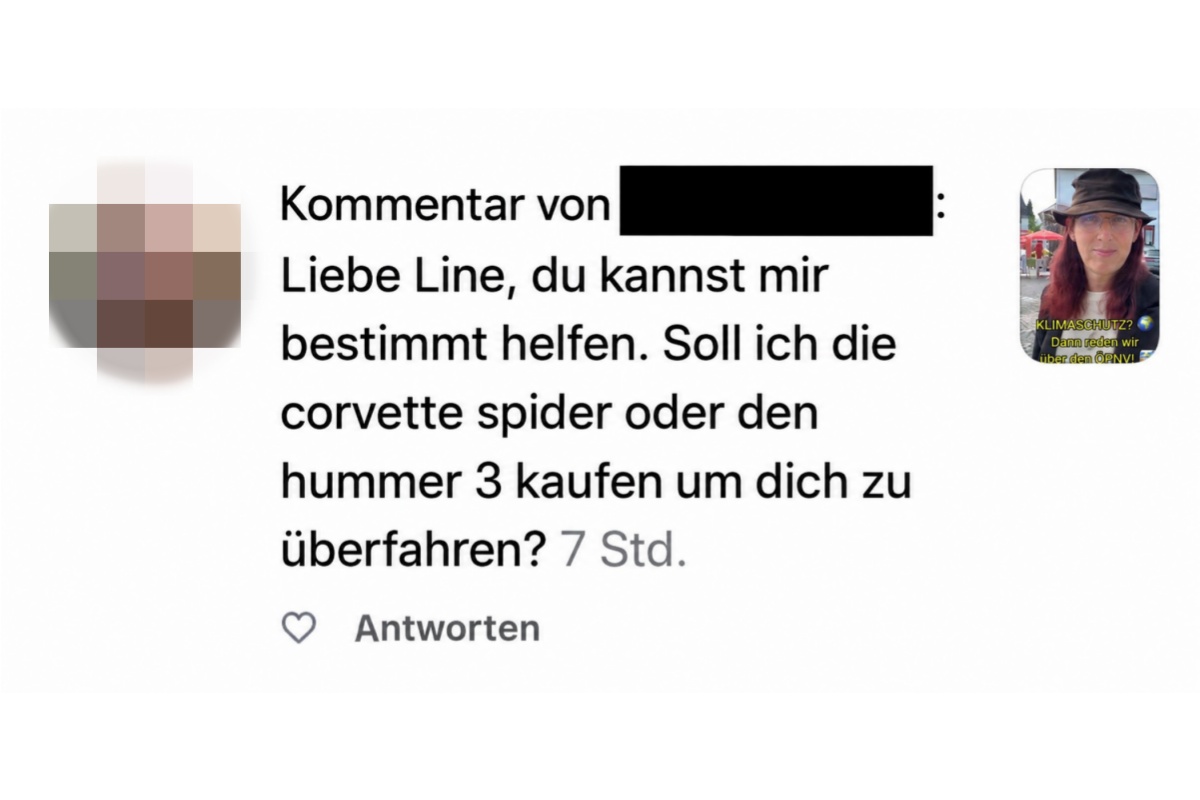 Unter einem ihrer Post erhielt Line Bratenstein Gewaltandrohungen (Foto: Line Bratenstein)