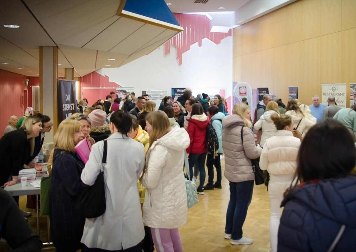 Das Interesse an den Jobmessen war wie hier in Westerburg gro. (Foto: Veranstalter)