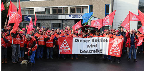 Warnstreik bei Federal Mogul in Herdorf 