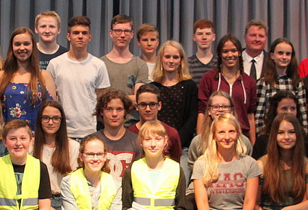 Das Konrad-Adenauer-Gymnasium in Westerburg feierte im Rahmen des diesjhrigen Sommerfestes die Neugrndung eines Schulsanittsdienstes. (Foto: Ulrike Preis) 