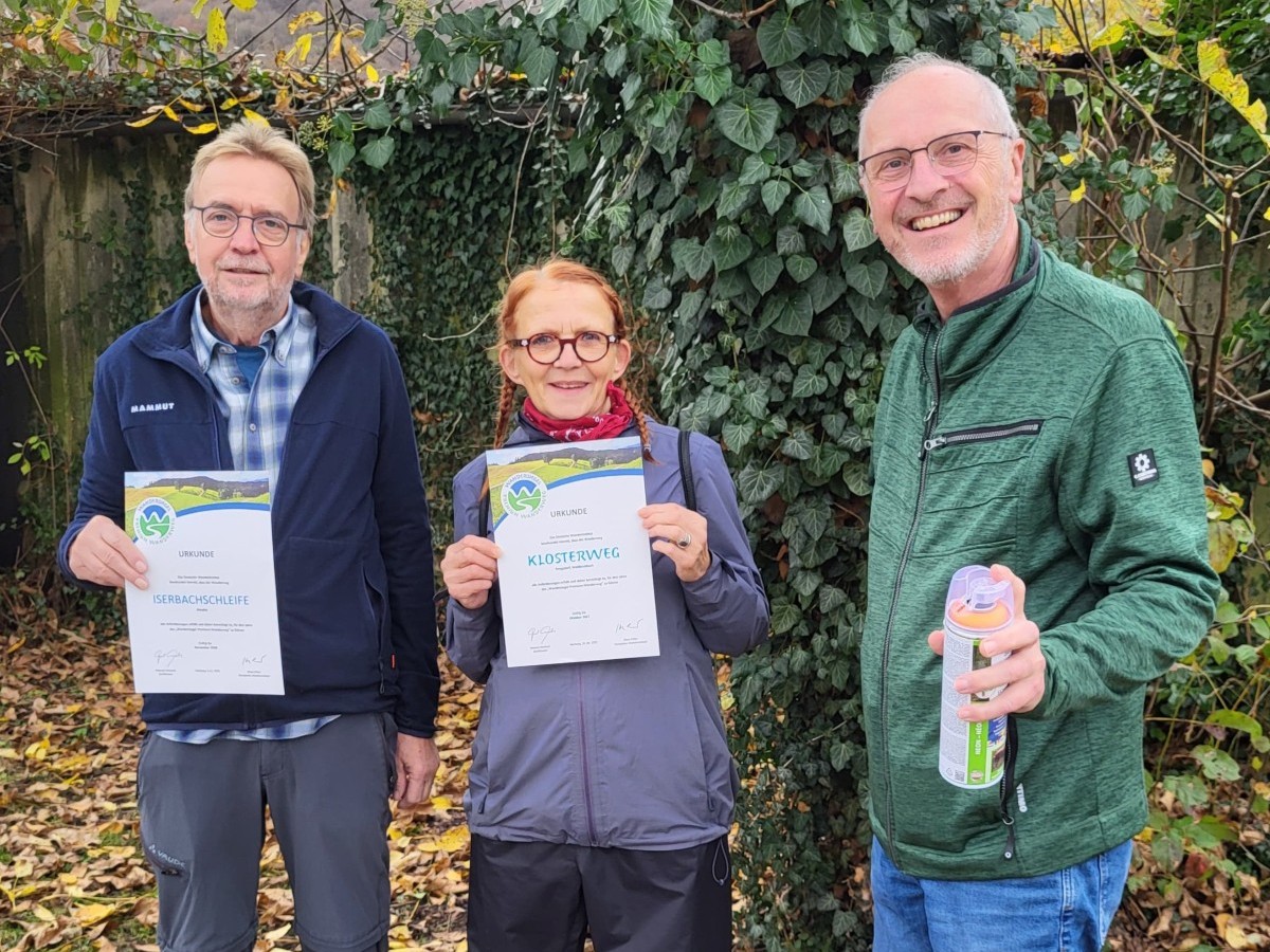 Die Wegepaten Wilfried Dietz, Christine Mehnert und Ulrich Schmitz (Foto: Heidrun Bittner)