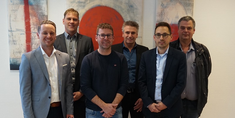 Die Wirtschaftsfrderer treffen sich regelmig: (von links) Johannes Plett (VG Hamm), Lars Kober (Kreis Altenkirchen), Dirk Fischer (VG Flammersfeld), Markus Rdder (VG Wissen), Tim Kraft (VG Kirchen) und Eugen Schmidt (VG Flammersfeld). (Foto: Kreisverwaltung Altenkirchen)