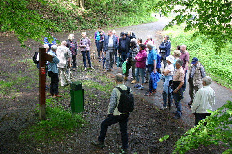 Die HVV-Wanderer erfuhren bei ihrem Gemarkungsgang viel Wissenswertes. Foto: Achim Bruns