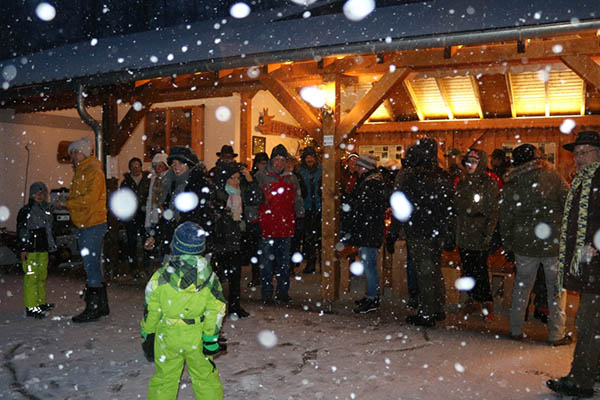 Anheimelnde Atmosphre bei der Drrholzer Winterwanderung  