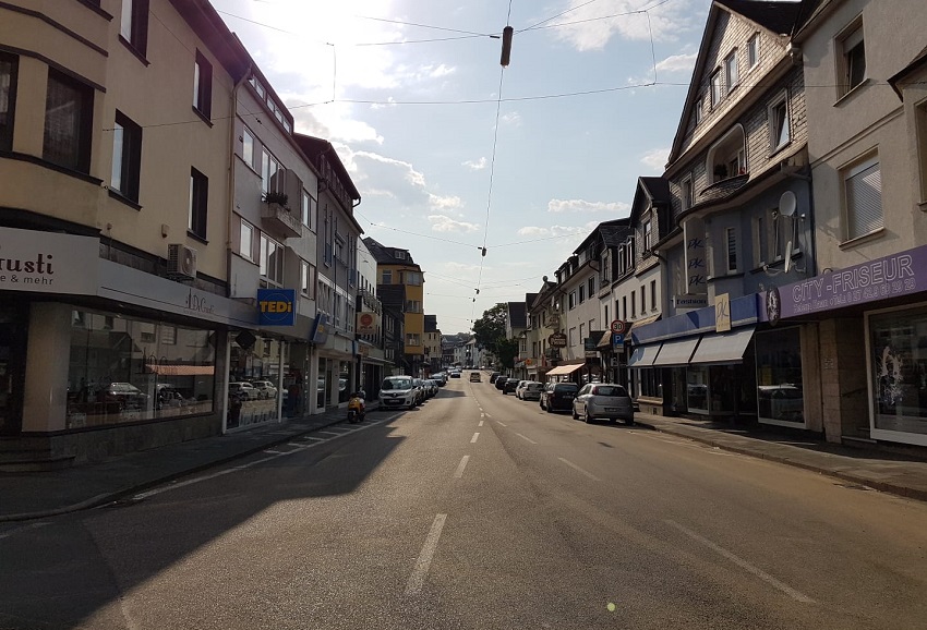 Blick in die Wissener Rathausstrae (Foto: Archiv)