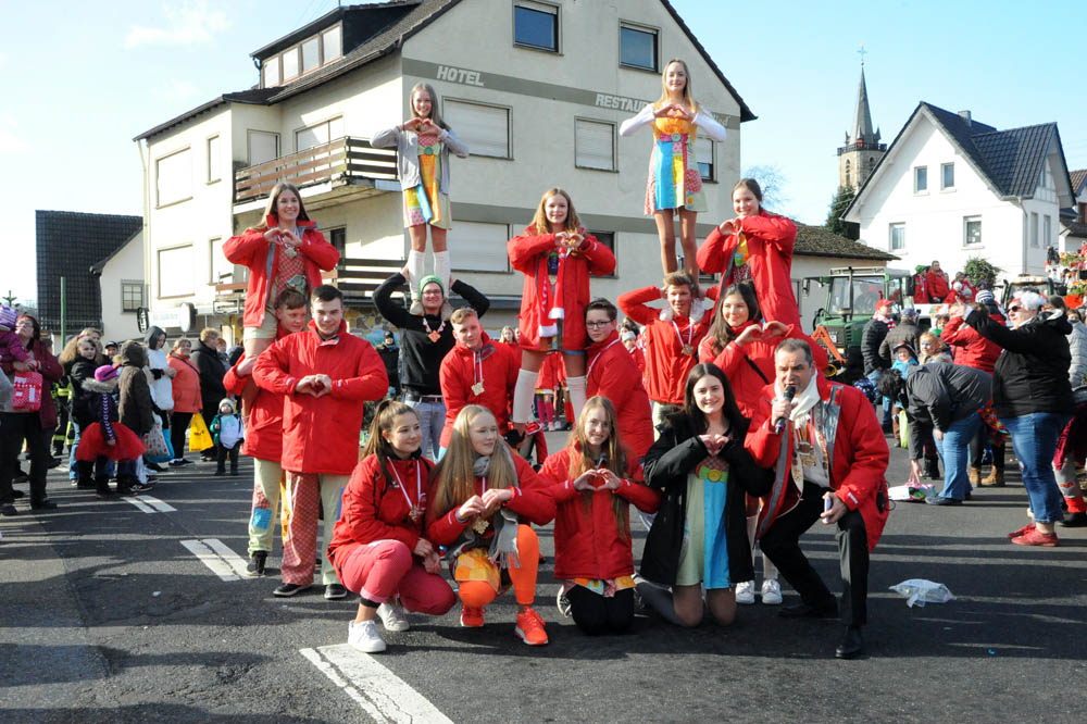 Zug in Oberlahr setzt Schlusspunkt beim Karneval in der Lahrer Herrlichkeit