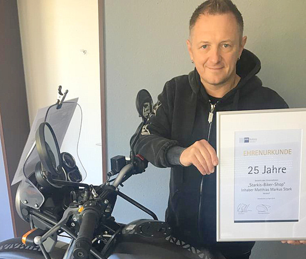 Seit einem Vierteljahrhundert am Markt: Matthias Stark und Starkis-Biker-Shop. (Foto: IHK)