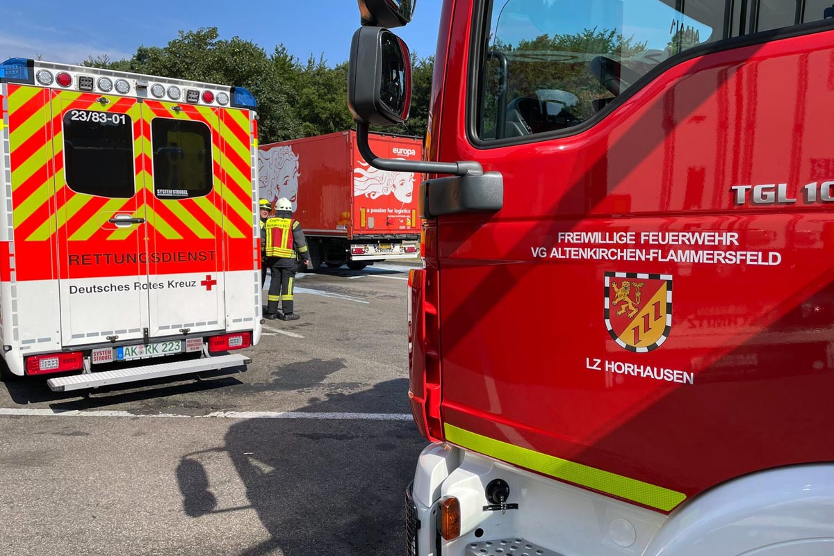 Vermeintlicher Brand auf der A 3  Feuerwehren Horhausen und Pleckhausen im Einsatz
