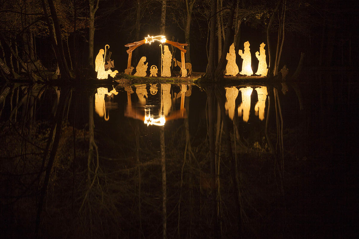 Die Krippe auf der Schlossinsel. Foto: Wolfgang Tischler