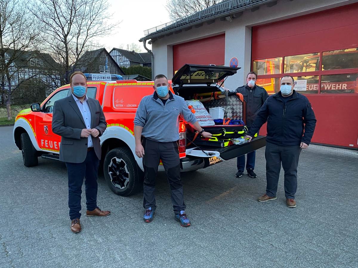 SPD-Brgermeisterkandidat fr die Verbandsgemeinde Kirchen machte sich bei den Feuerwehren Friesenhagen (Foto) und Brachbach ein Bild vor Ort. (Foto: Kandidat)  