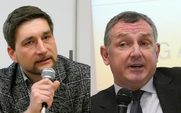 Matthias Gibhardt (SPD/links) und Ralf Lindenptz (CDU) treten in der Stichwahl gegeneinander an. (Fotos: GRI)