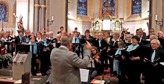 Das Finale der kirchenmusikalischen Andacht in Horhausen. (Foto: Kirchenchor Horhausen)