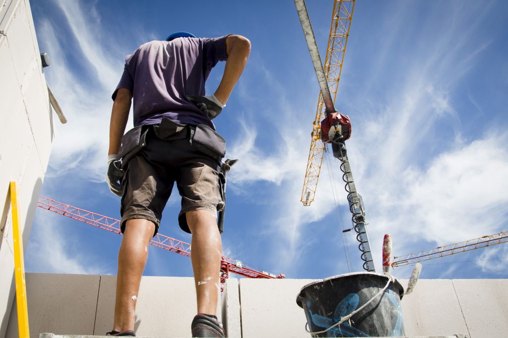 Arbeiter im Hochbau. Foto: IG Bau