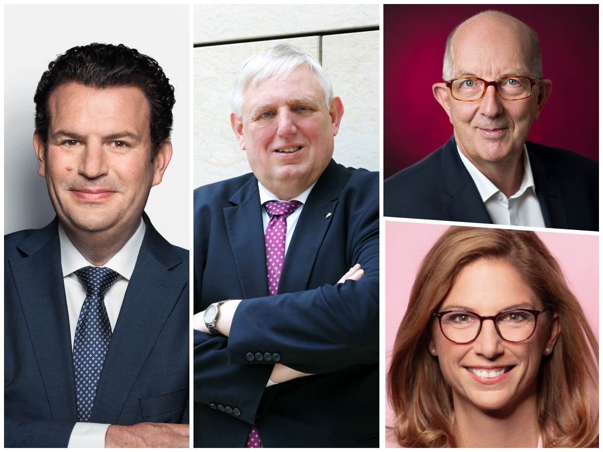 Von links: Hubertus Heil (SPD), Karl-Josef Laumann (CDU), Michael Wschenbach (CDU), Sabine Btzing Lichtenthler (SPD) (Fotos: Wahlkreisbros) 