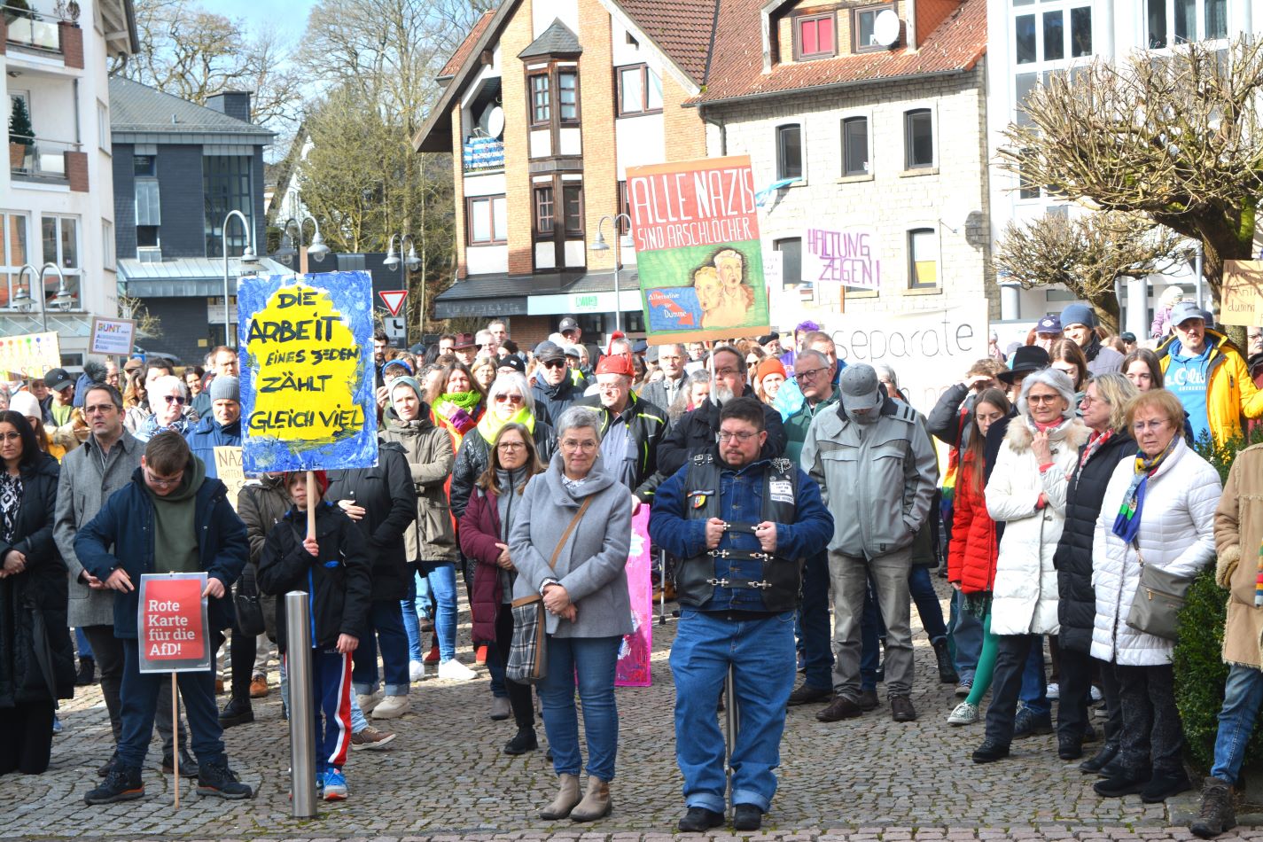 Demo in Selters. (Alle Fotos: Wolfgang Rabsch)