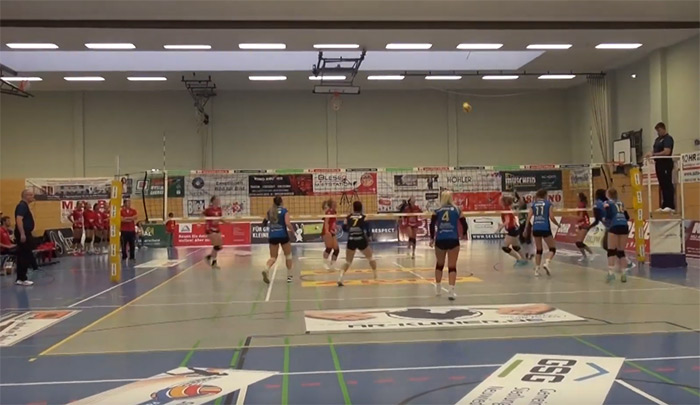 Die Deichstadtvolleys gewannen zu Hause mit 3:0 Stzen. Text / Foto und Video: Uwe Schumann