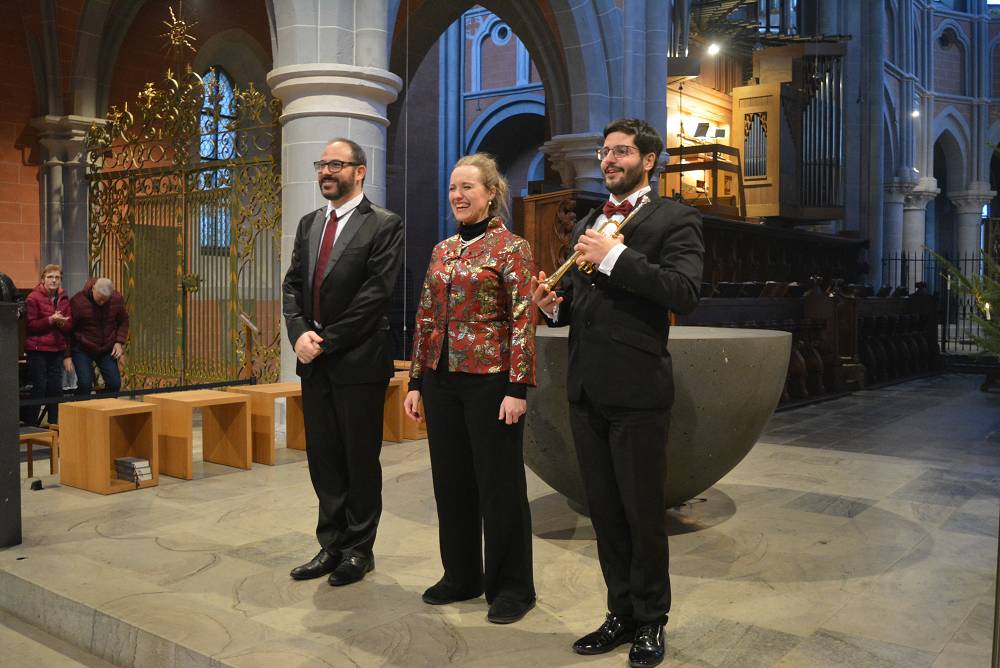 Das "Trio Jubilo" v.l: Giovanni Solinas, Anna Herbst, Claudio del Popolo. Fotograf: Wolfgang Rabsch