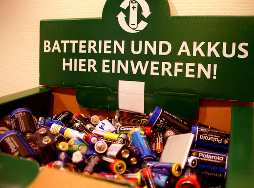 Batterien gehren nicht in die Restabfalltonne