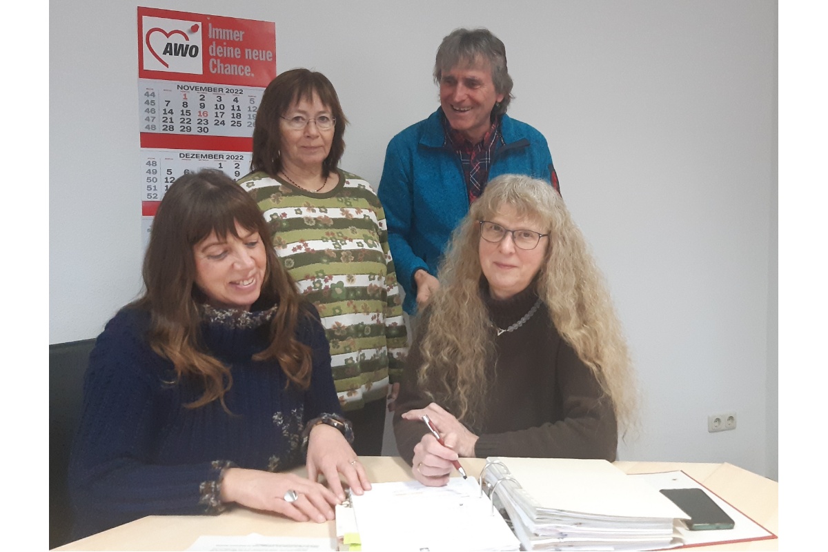 Von links: Melanie Taubert, Marianne Michels, Dominik Falkner, Christa Rrig. (Foto: Betreuungsverein der AWO Westerwald e.V.)