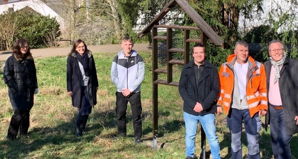 Bienenhotel fr Wildbienen im Tilman-Joel-Park Linz
