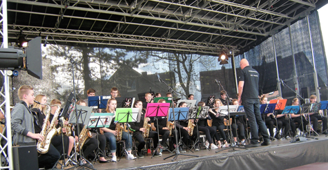 Big Band der IGS Hamm war Gast bei der Waldbrler Einkaufsnacht