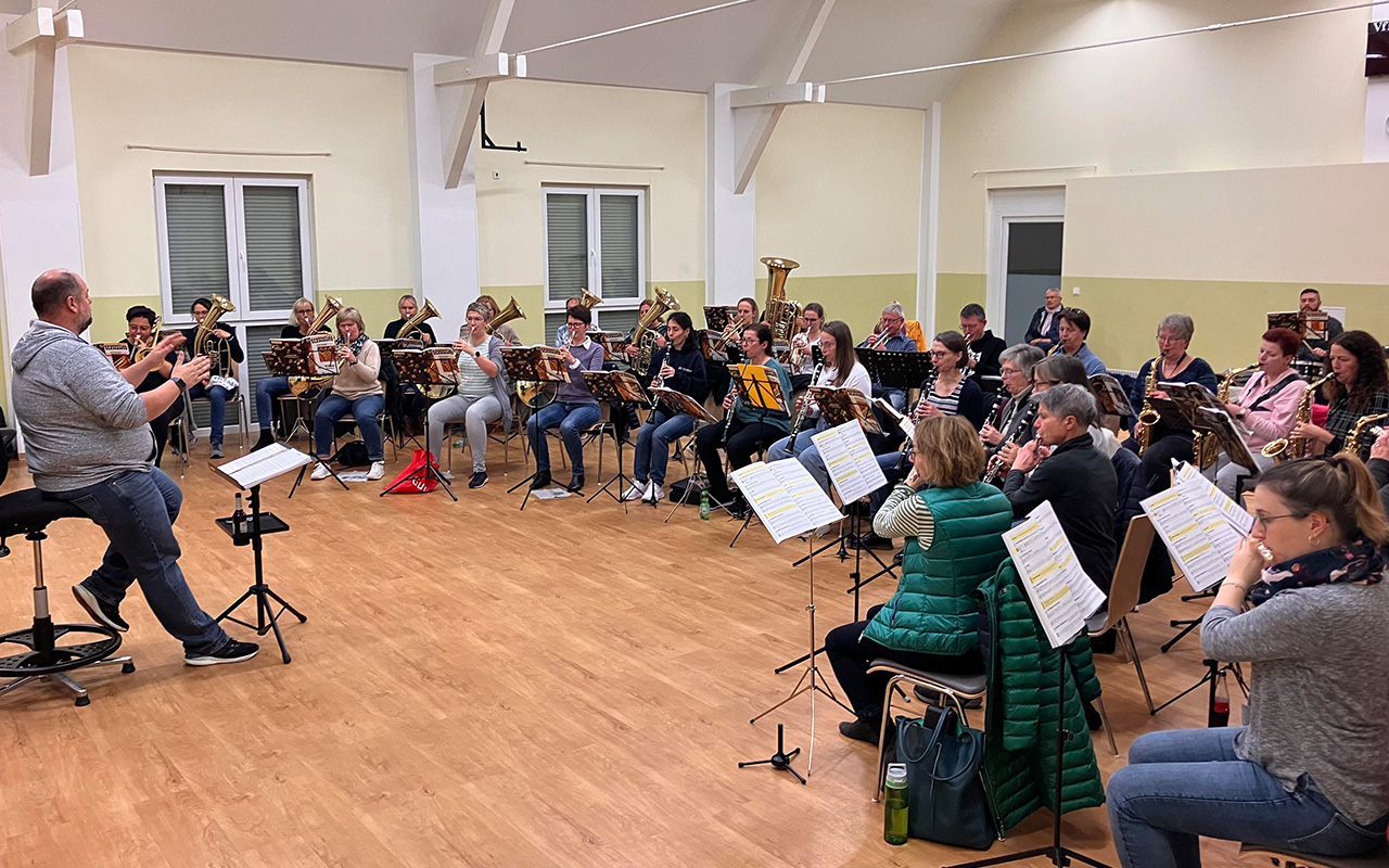 Die Blserklasse probt seit September. (Foto: Musikverein Dermbach)